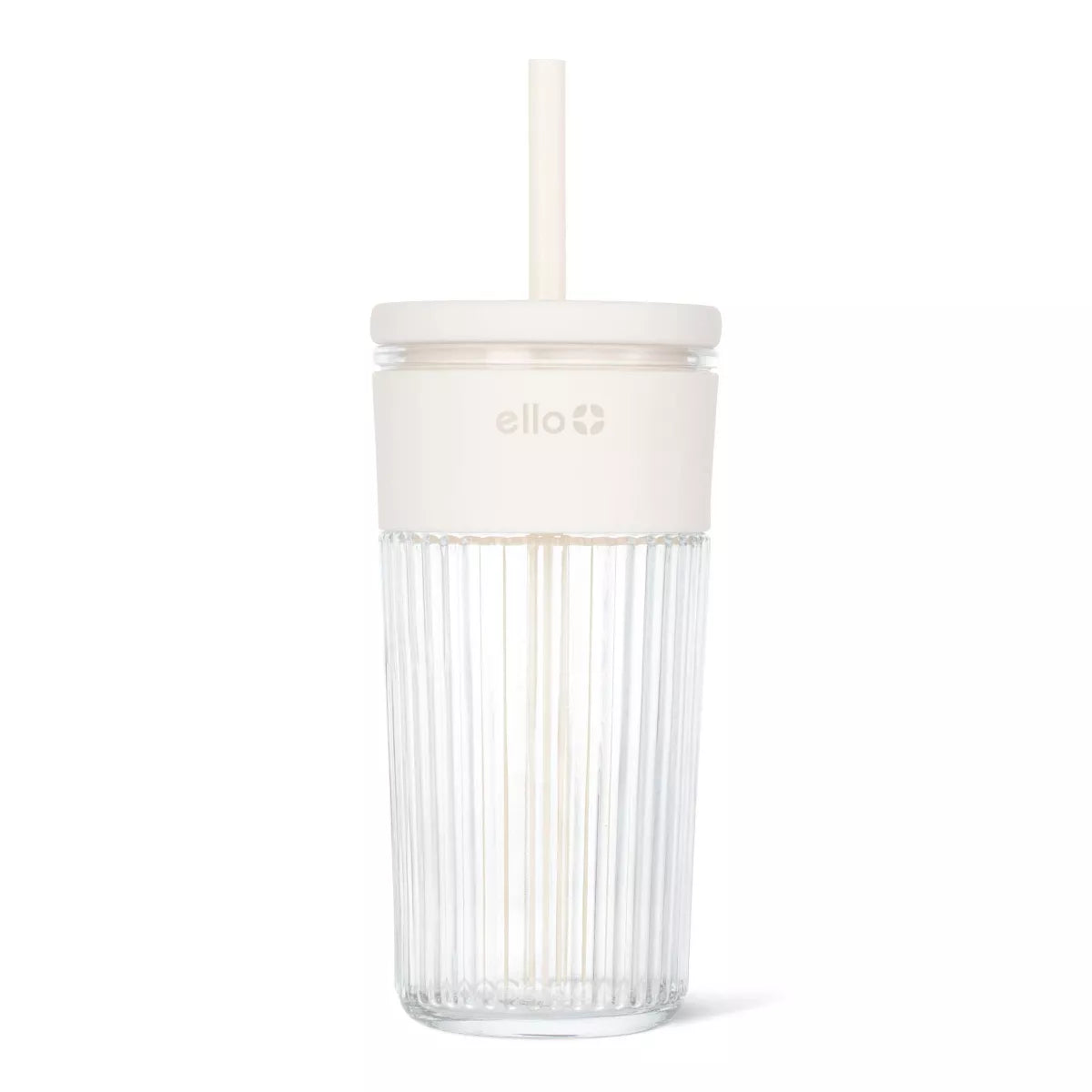 Glass Tumbler with Straw