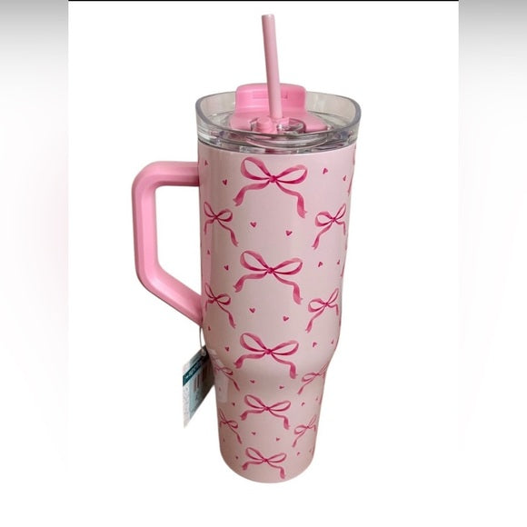 Pink Bows with Hearts Tumbler (1200 ML)