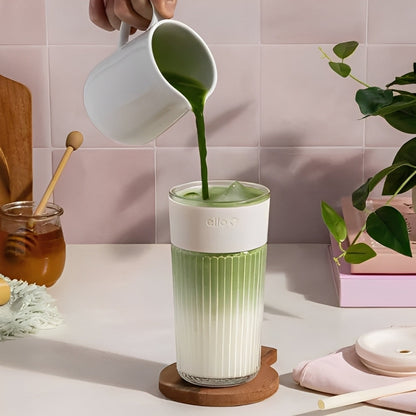 Glass Tumbler with Straw